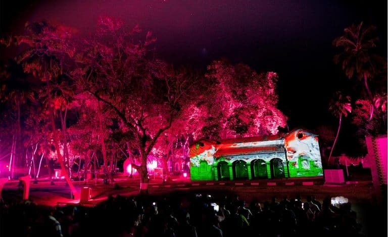 Light & Sound Show at Ross Island